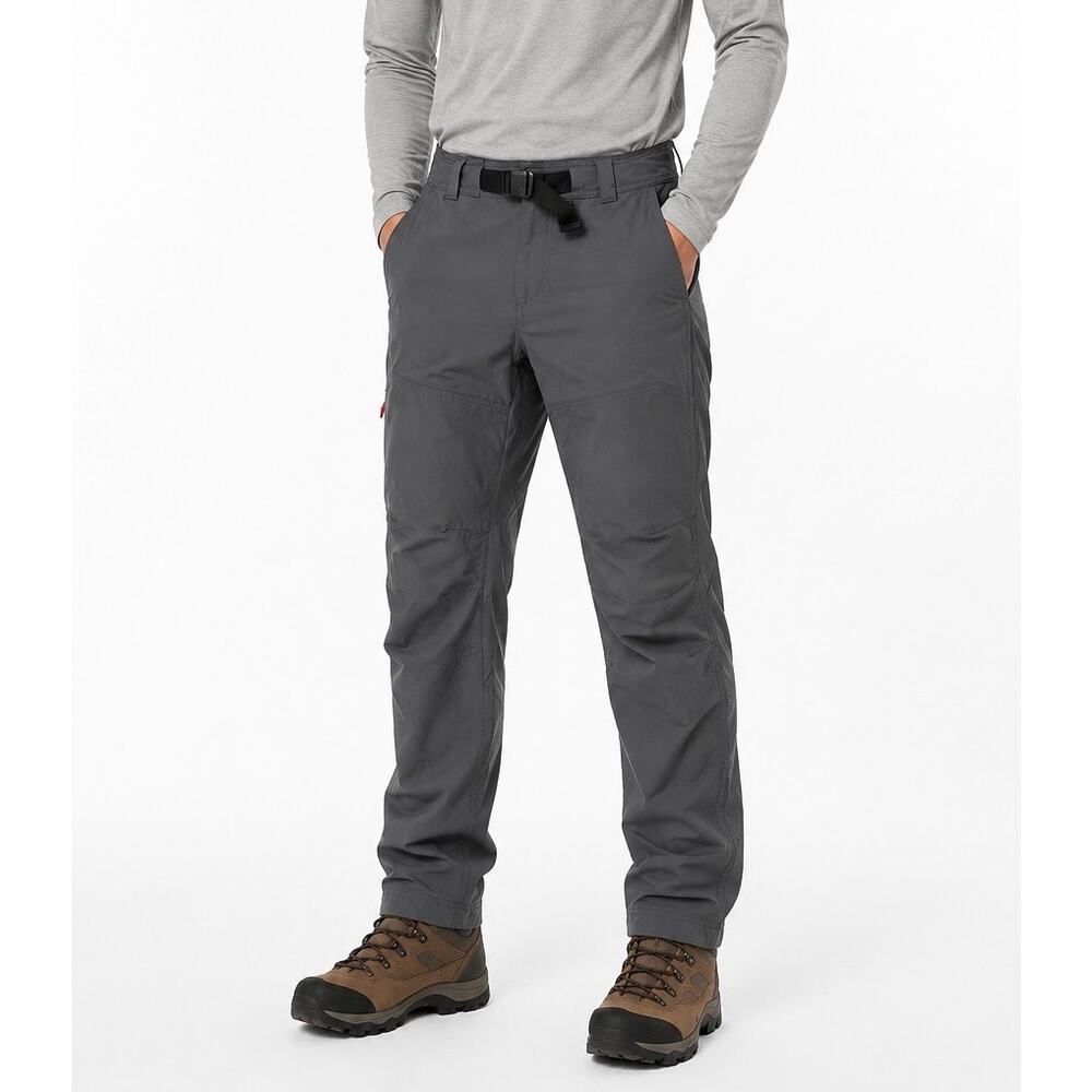 REI Co-op Gray Hiking Pants Men’s 32x30 Outdoor Adjustable Belt Articulated Knee